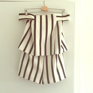 Dressy black and and white romper